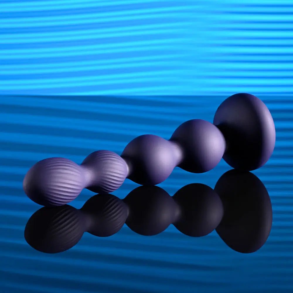 Shop affordable quality Evolved PLEASURE ORBIT - Navy 17.8 cm USB Rechargeable Twirling & Vibrating Anal Beads with Remote - Discreet Intimate Essentials - ANAL TOYS - Evolved