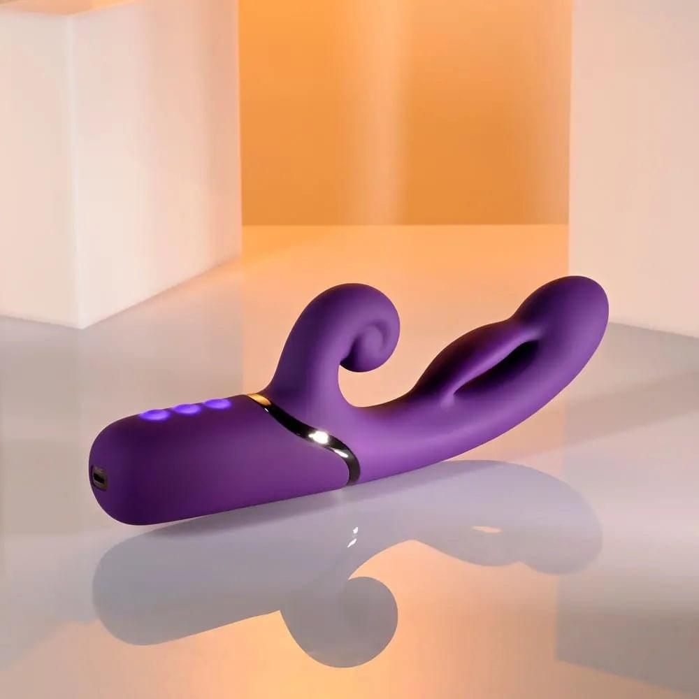 Evolved PLEASURE PUFF -  24.1 cm USB Rechargeable Inflatable Rabbit Vibrator Evolved Discreet Intimate Essentials.