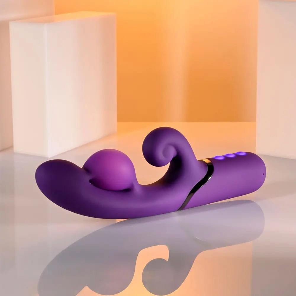 Evolved PLEASURE PUFF -  24.1 cm USB Rechargeable Inflatable Rabbit Vibrator Evolved Discreet Intimate Essentials.