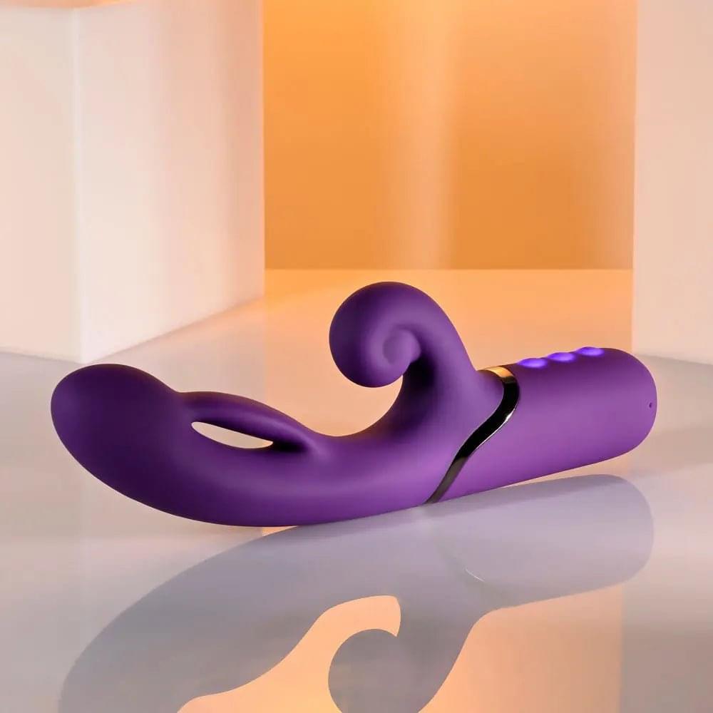 Evolved PLEASURE PUFF -  24.1 cm USB Rechargeable Inflatable Rabbit Vibrator Evolved Discreet Intimate Essentials.