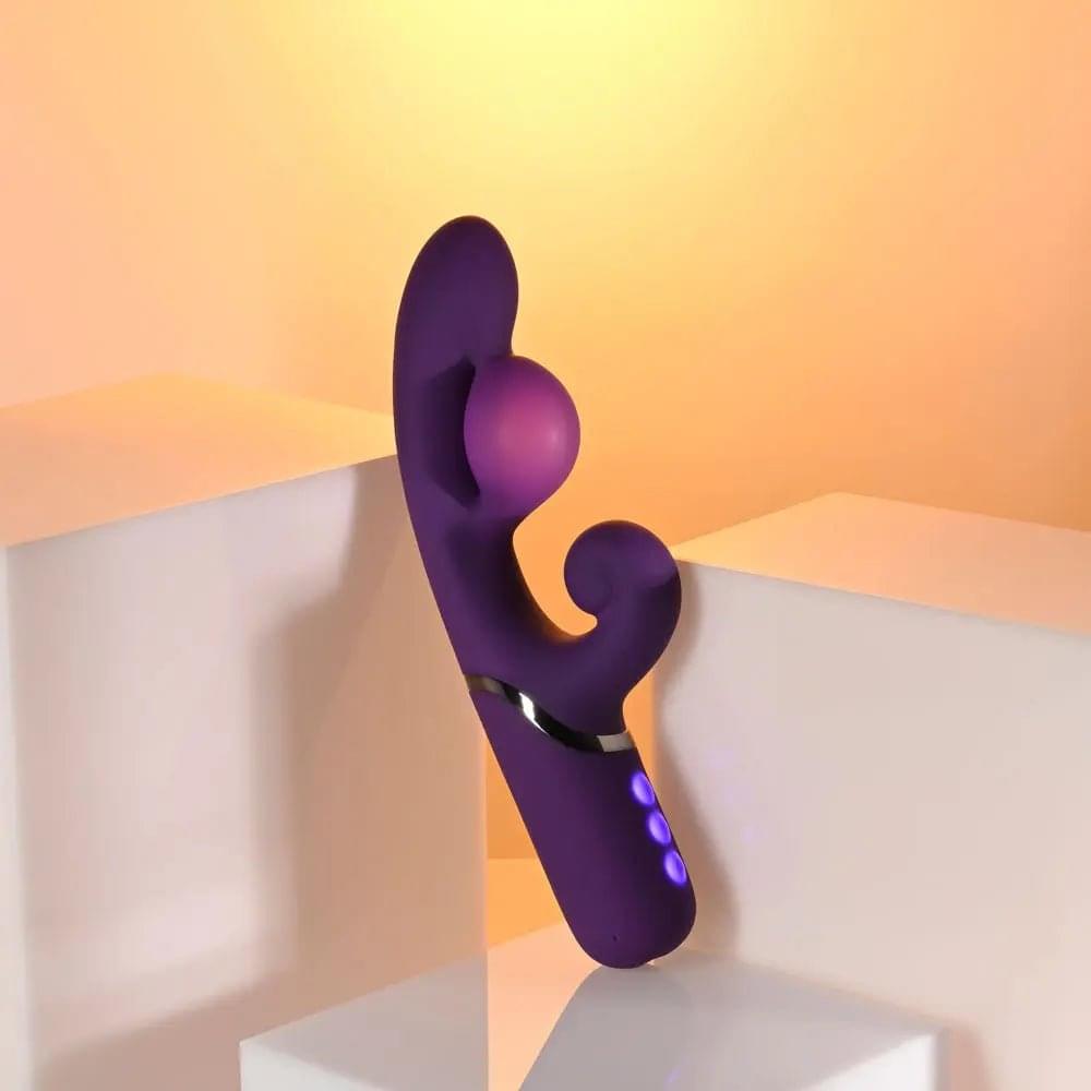Evolved PLEASURE PUFF -  24.1 cm USB Rechargeable Inflatable Rabbit Vibrator Evolved Discreet Intimate Essentials.