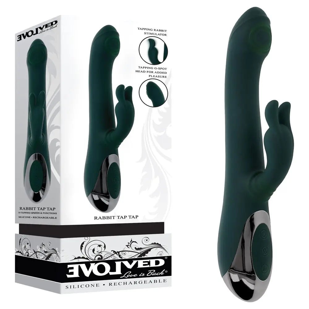 Shop affordable quality Evolved RABBIT TAP TAP - 25 cm USB Rechargeable Rabbit Vibrator with Tapping Tip - Discreet Intimate Essentials - VIBRATORS - Evolved