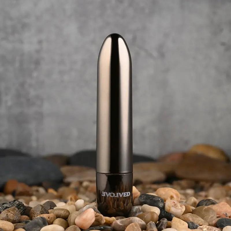Evolved REAL SIMPLE - Black  10 cm USB Rechargeable Bullet Evolved Discreet Intimate Essentials.