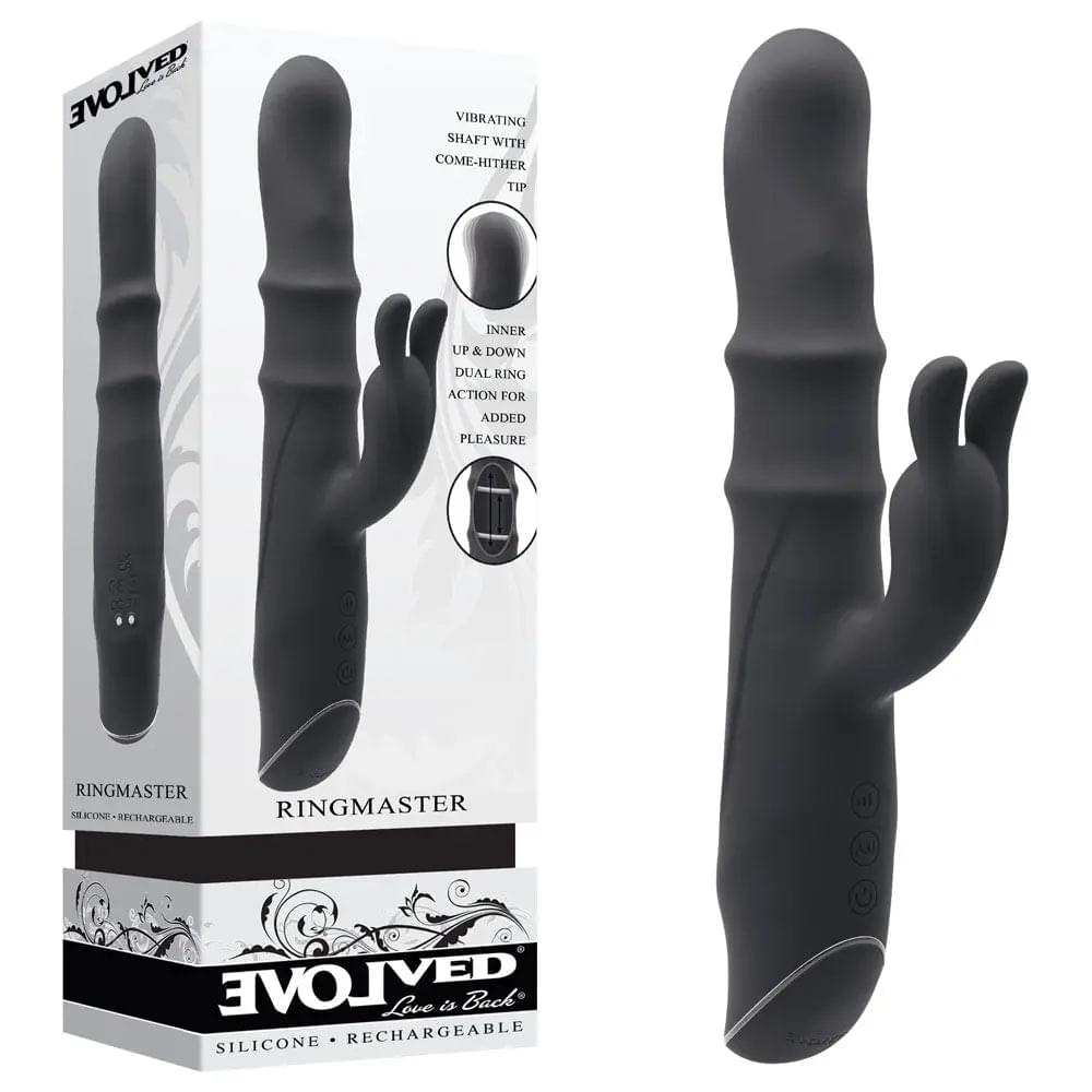Evolved RINGMASTER -  23.1 cm USB Rechargeable Rabbit Vibrator Evolved Discreet Intimate Essentials.