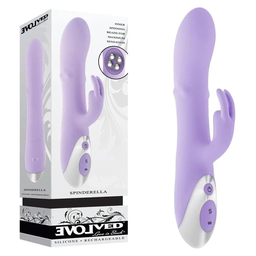 Evolved SPINDERELLA -  USB Rechargeable Rabbit Vibrator Evolved Discreet Intimate Essentials.