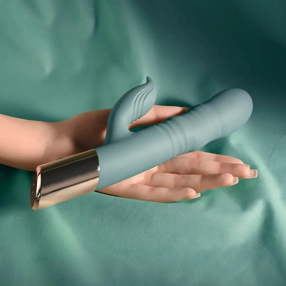 Evolved THE SHIMMY -  USB Rechargeable Thrusting Rabbit Vibrator Evolved Discreet Intimate Essentials.