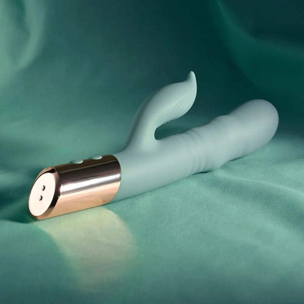 Evolved THE SHIMMY -  USB Rechargeable Thrusting Rabbit Vibrator Evolved Discreet Intimate Essentials.