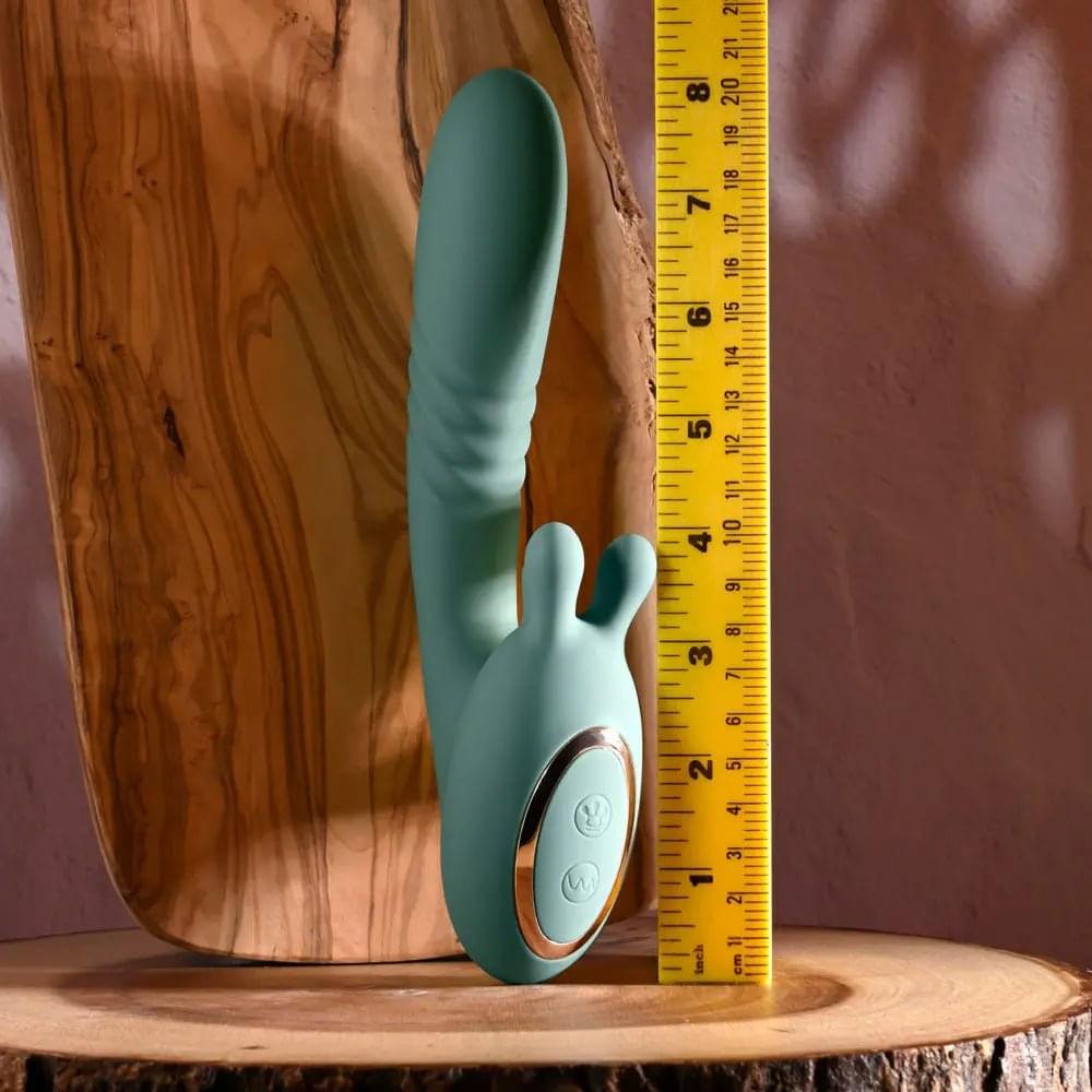 Evolved THRUST INTO ECSTASY -  21 cm USB Rechargeable Thrusting & Rotating Vibrator Evolved Discreet Intimate Essentials.