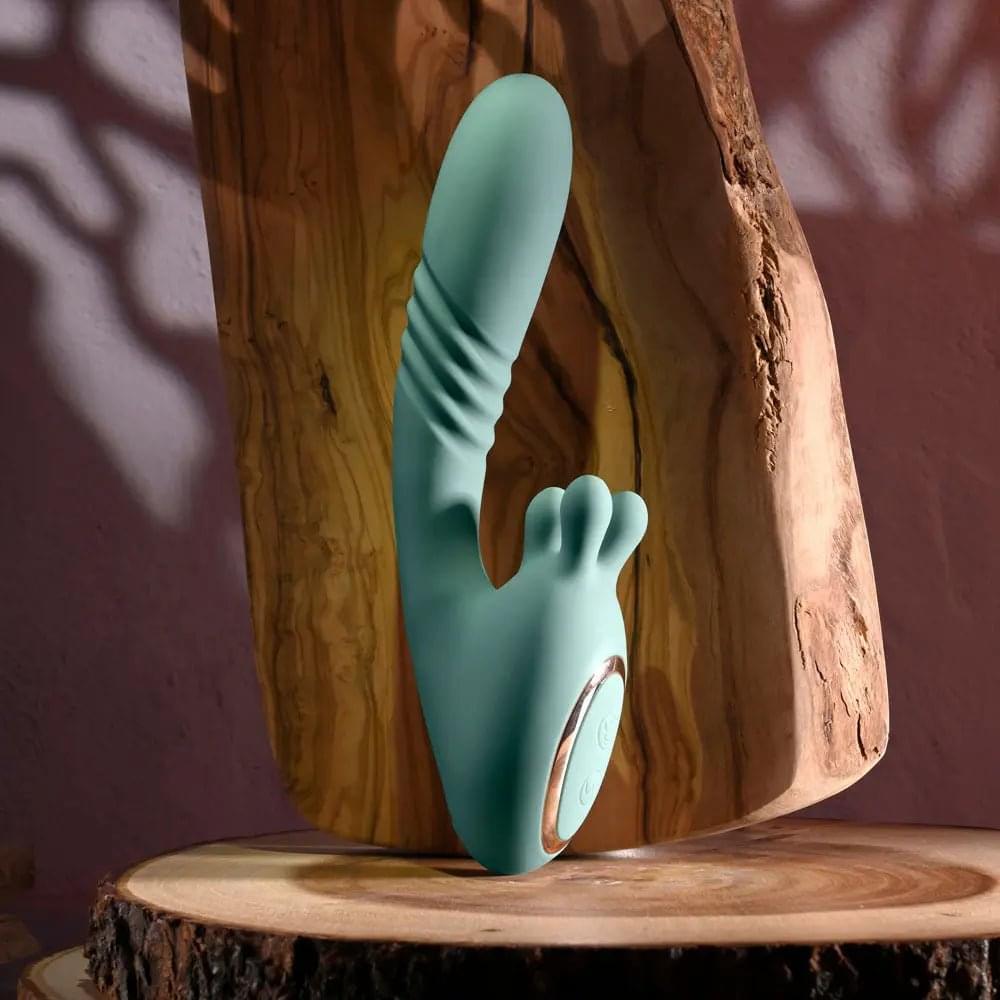 Evolved THRUST INTO ECSTASY -  21 cm USB Rechargeable Thrusting & Rotating Vibrator Evolved Discreet Intimate Essentials.