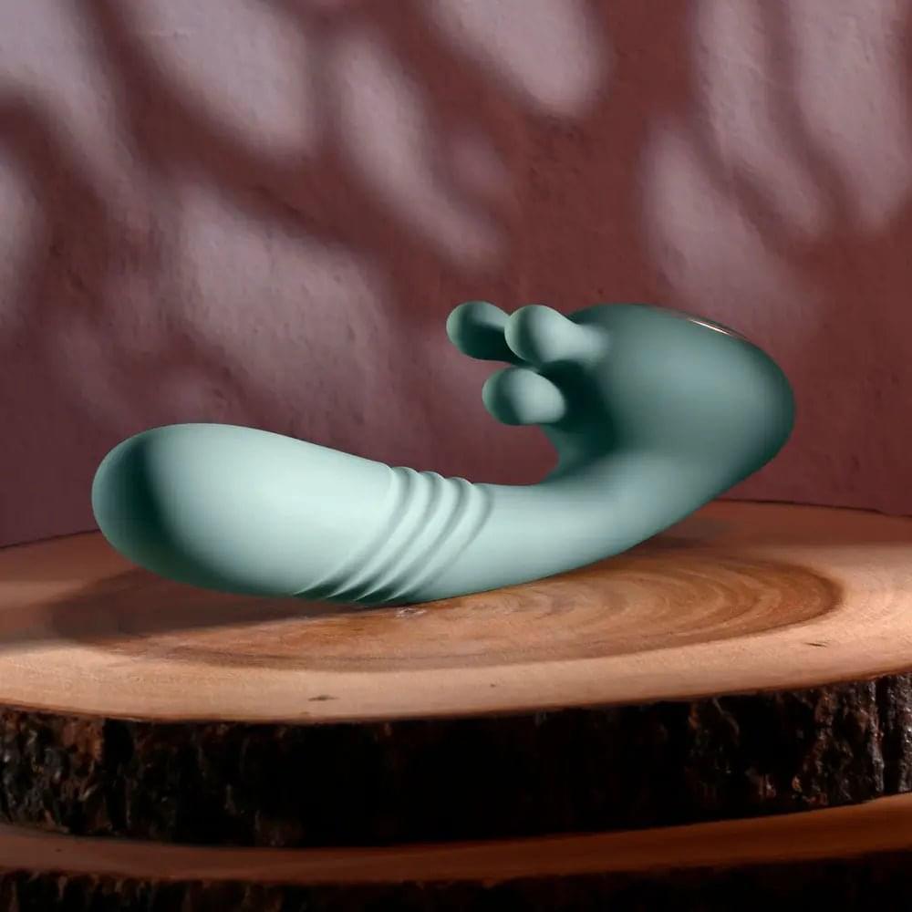 Evolved THRUST INTO ECSTASY -  21 cm USB Rechargeable Thrusting & Rotating Vibrator Evolved Discreet Intimate Essentials.
