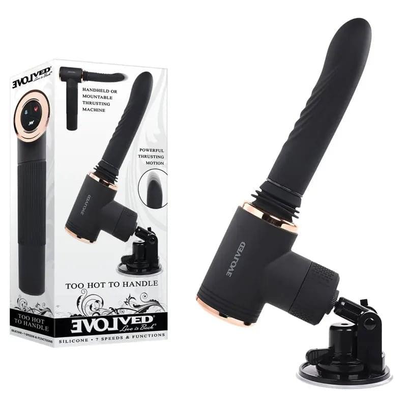 Evolved TOO HOT TO HANDLE -  USB Rechargeable Thrusting Vibe with Stand Evolved Discreet Intimate Essentials.