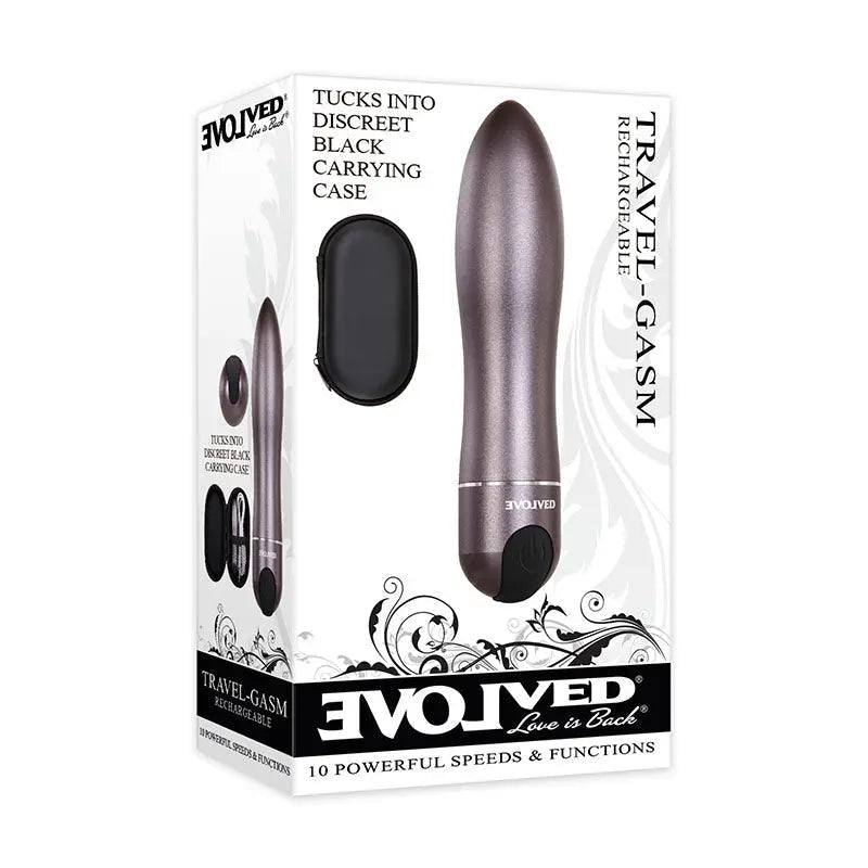 Shop affordable quality Evolved Travel-Gasm - Gray 9 cm USB Rechargeable Bullet with Travel Case - Discreet Intimate Essentials - BULLETS & EGGS - Evolved