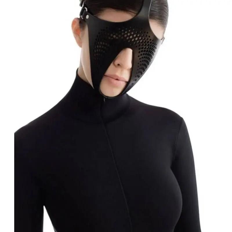 Ex Machina Genuine Leather Mask Black Daytona Discreet Intimate Essentials.