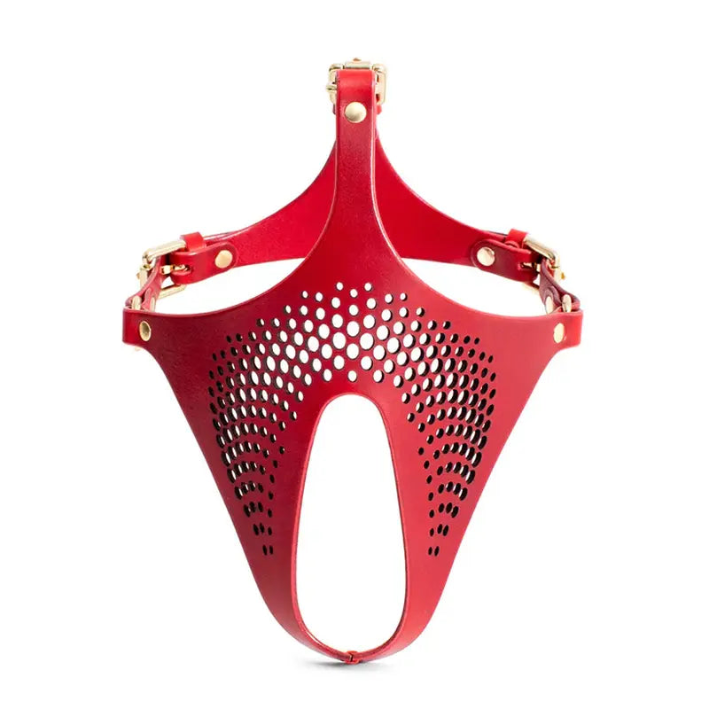 Ex Machina Genuine Leather Mask Red Daytona Discreet Intimate Essentials.