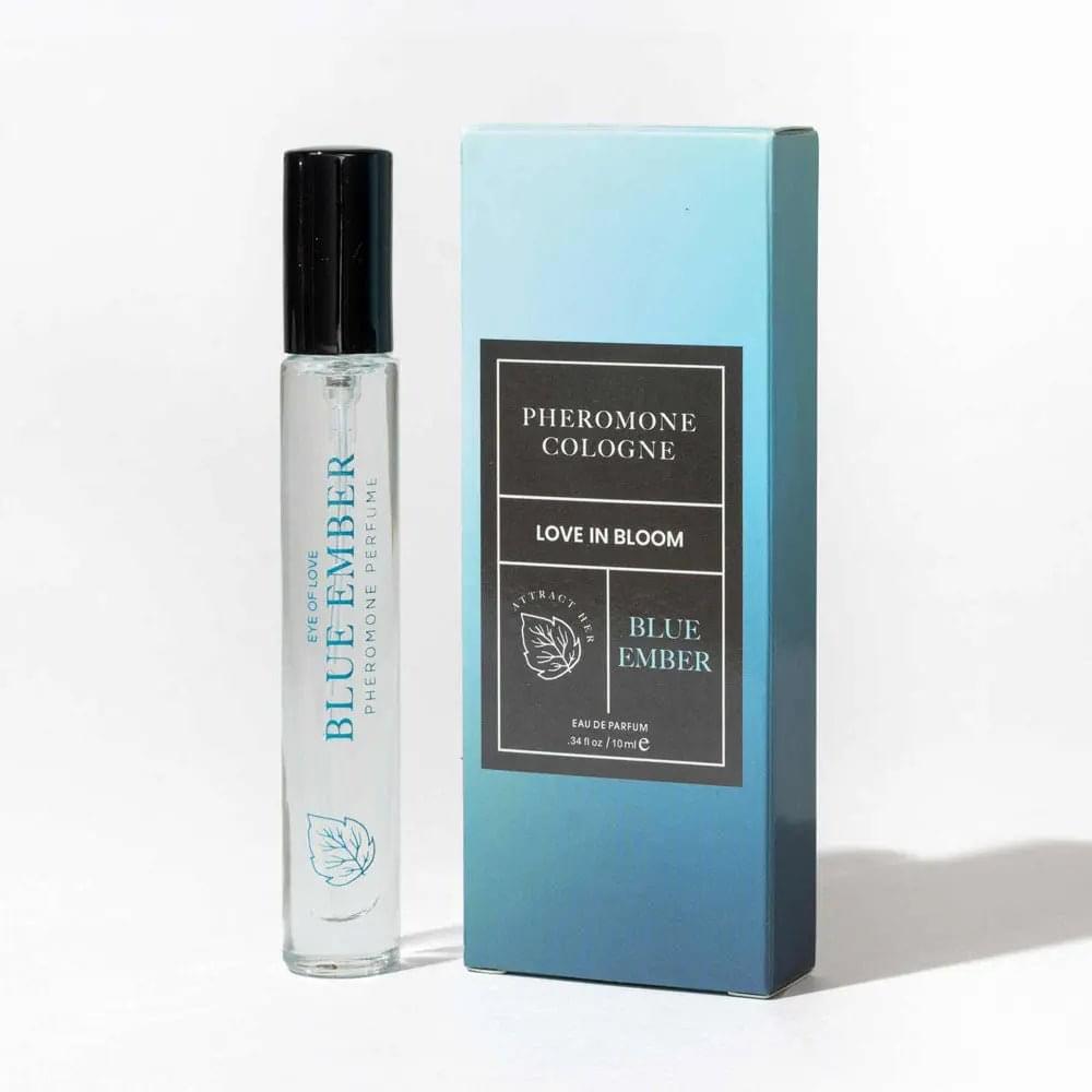 Eye Of Love Love In Bloom Blue Ember Pheromone Cologne - 10ml - Citrus & Cedar Scented Pheromone Cologne for Men to attract Women - 10 ml Spray Eye Of Love Discreet Intimate Essentials.