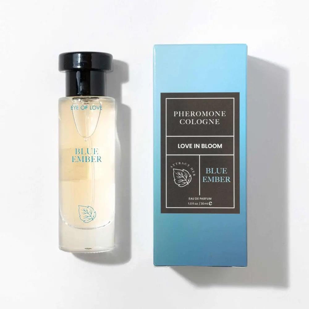 Eye Of Love Love In Bloom Blue Ember Pheromone Cologne - 30ml - Citrus & Cedar Scented Pheromone Cologne for Men to attract Women - 30 ml Spray Eye Of Love Discreet Intimate Essentials.