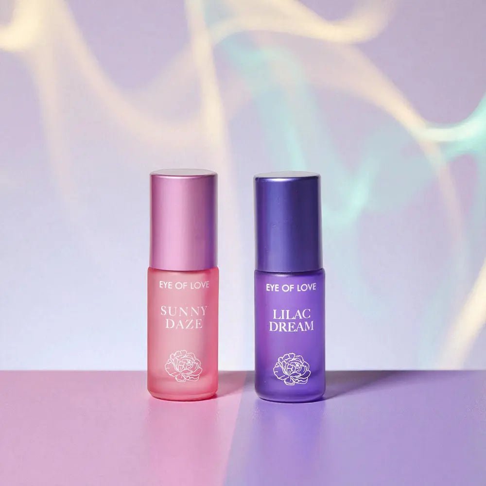 Shop affordable quality Eye Of Love Love In Bloom Pheromone Perfume Roll-On Set - Day to Night (Sunny Daze & Lilac Dream) Pheromone Perfume Oils for Women to attract Men - 10 ml Roll On Bottles - Discreet Intimate Essentials - LOTIONS & LUBES - Eye Of Love