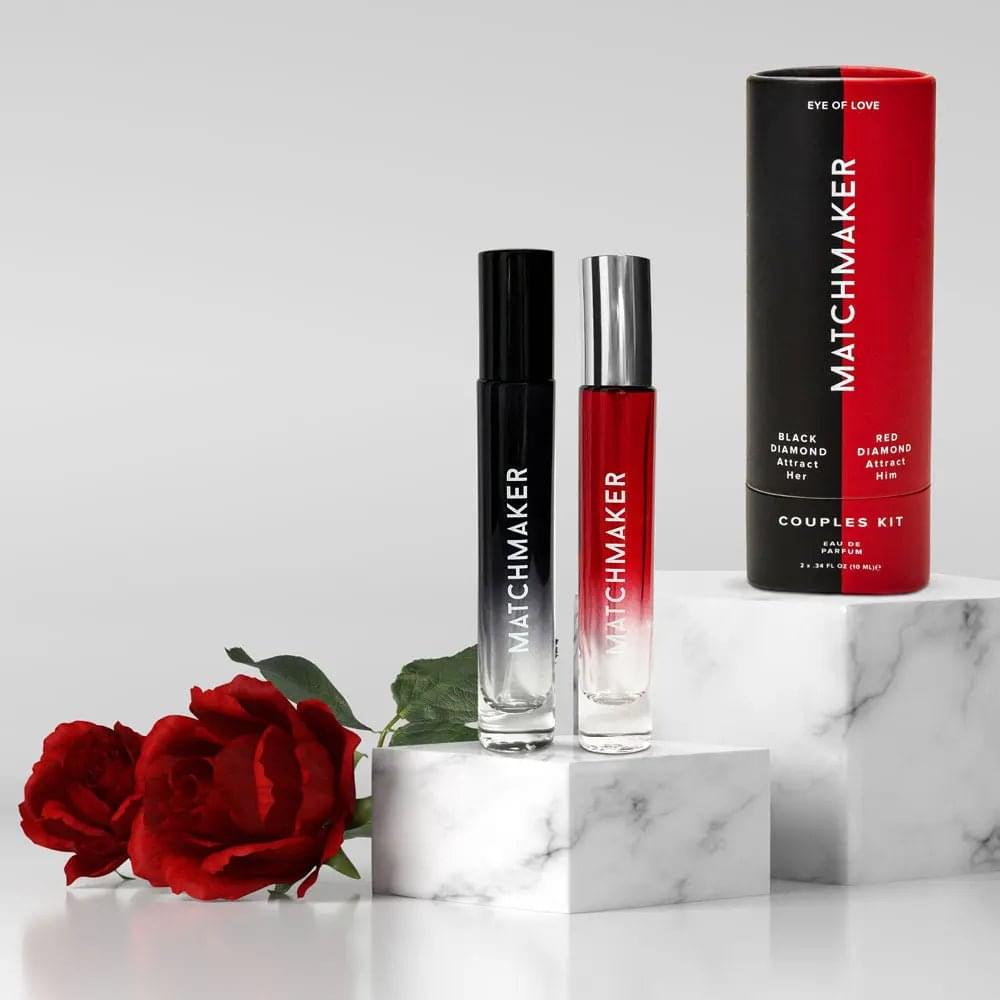 Eye of Love Matchmaker Couples Kit Pheromone Parfums - His and Hers Pheromone Parfum - 2 x 10ml Sprays Eye Of Love Discreet Intimate Essentials.
