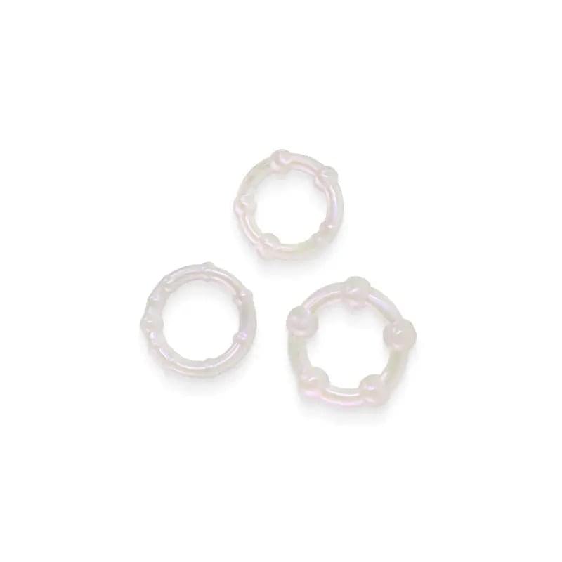 Fantasia - Intensity Rings - Pearl - Pearlescent Beaded Cock Rings - Set of 3 Sizes NS Novelties Discreet Intimate Essentials.
