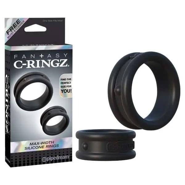 Fantasy C-Ringz Max Width Silicone Rings -  Cock Rings - Set of 2 Pipedream Discreet Intimate Essentials.
