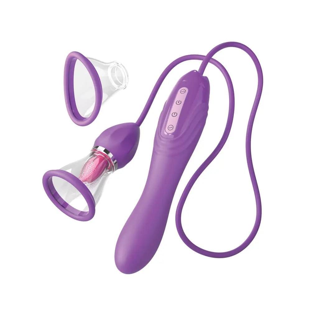 Fantasy For Her Her Ultimate Pleasure Max -  USB Rechargeable Vibrator with Flicking Stimulator Pipedream Discreet Intimate Essentials.