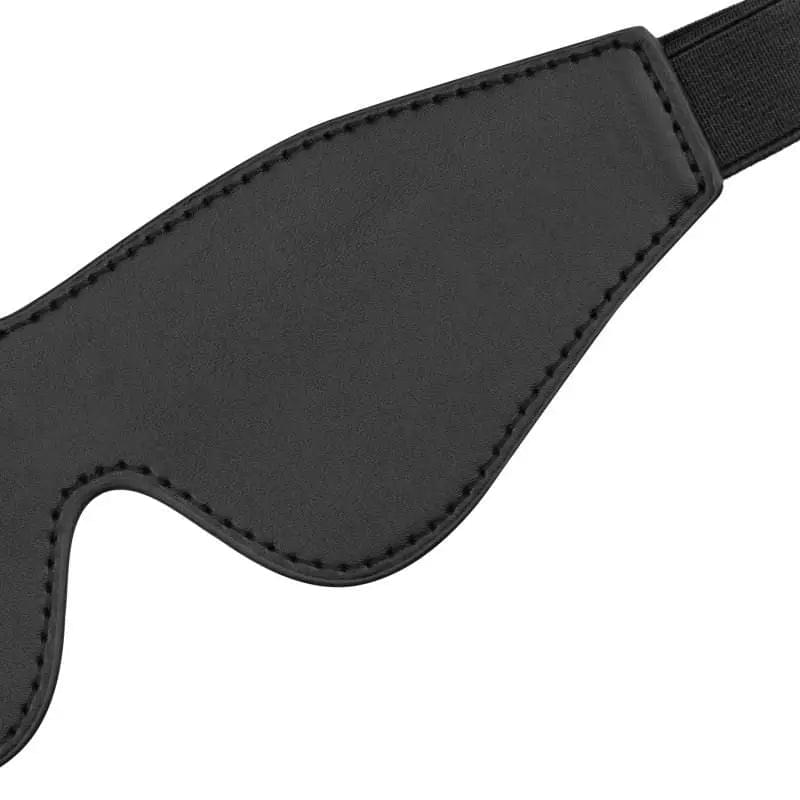 Faux Leather Blindfold Black Bedroom Fantasies Discreet Intimate Essentials.
