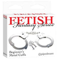 Fetish Fantasy Series Beginner's Metal Cuffs - Metal Hand Cuffs Pipedream Discreet Intimate Essentials.