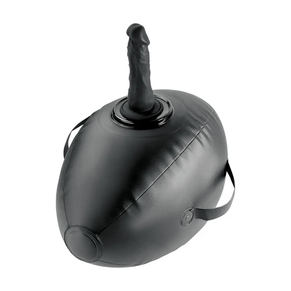 Fetish Fantasy Series Body Dock Inflatable Love Ball - Black Inflatable Cushion with Black 15.2 cm Dildo Pipedream Discreet Intimate Essentials.