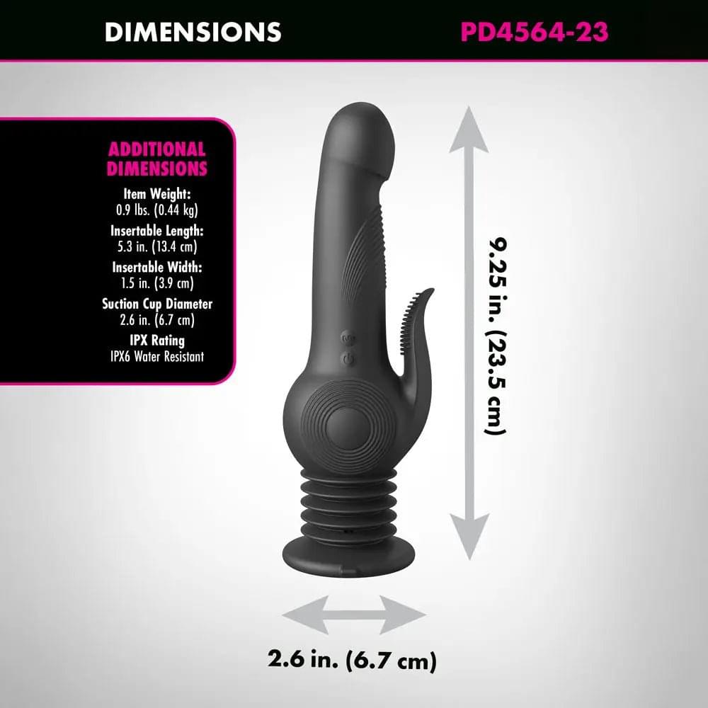 Fetish Fantasy Series Pogo Thruster -  USB Rechargeable 23.5 cm Gyrating Rabbit Vibrator Pipedream Discreet Intimate Essentials.