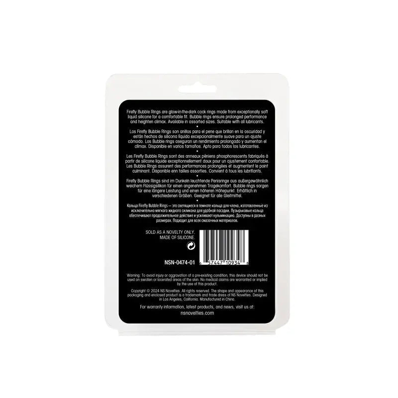 Shop affordable quality Firefly - 3pc Bubble Rings - Glow in Dark Cock Rings - Set of 3 Sizes - Discreet Intimate Essentials - COCK RINGS - NS Novelties