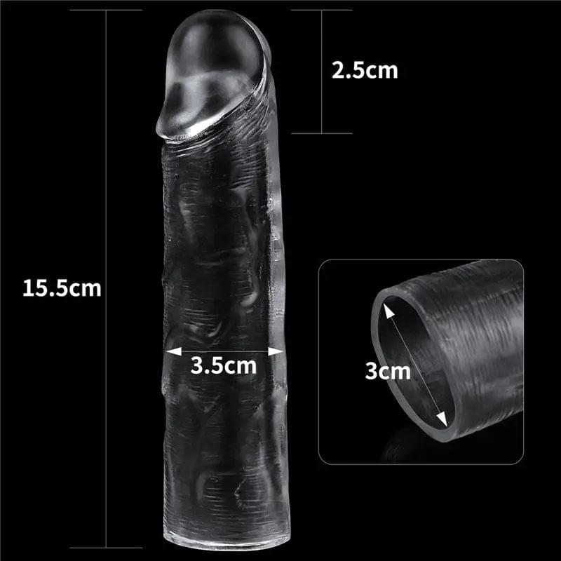 Flawless  Penis Sleeve 1'' -  2.5 cm Penis Extender Sleeve Lovetoy Discreet Intimate Essentials.