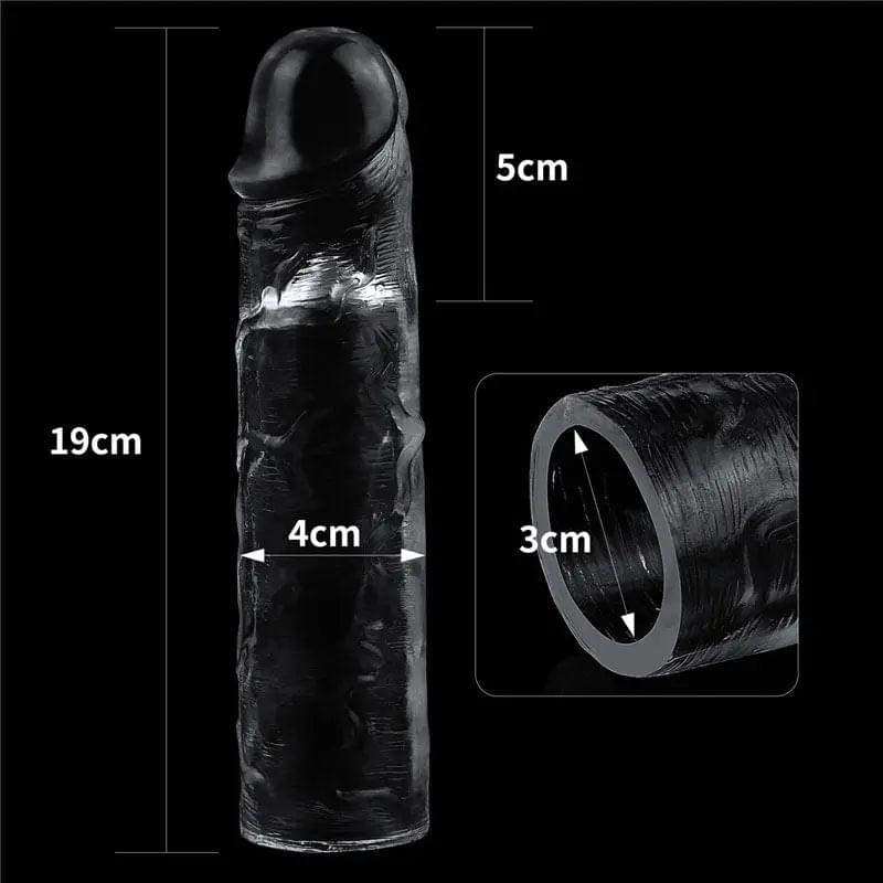 Flawless  Penis Sleeve 2'' -  5 cm Penis Extender Sleeve Lovetoy Discreet Intimate Essentials.