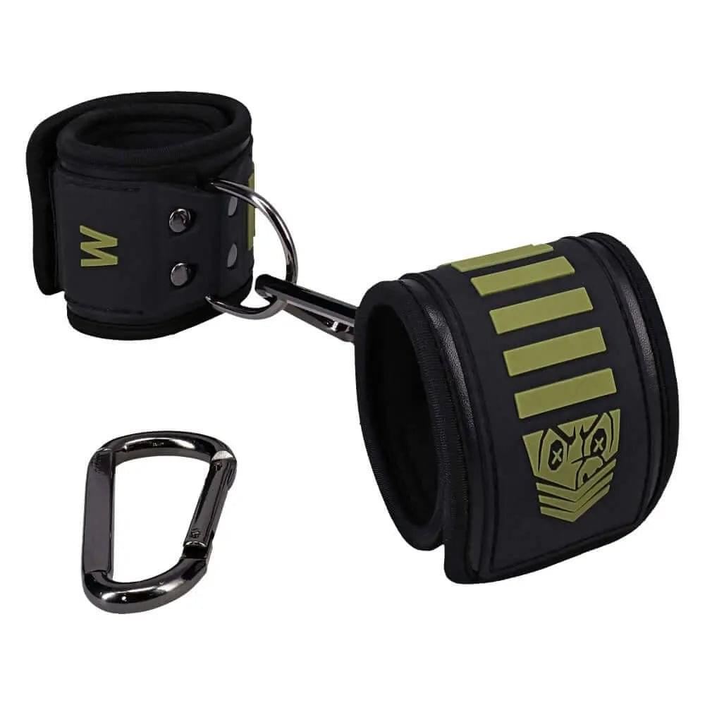 Fort Troff - Tactical Wrist Cuffs - Black/Green Restraints Doc Johnson Discreet Intimate Essentials.
