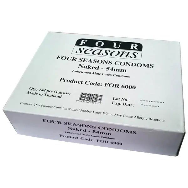 Shop affordable quality Four Seasons Naked Classic Condoms - Bulk Box of 144 - Discreet Intimate Essentials - BULK CONDOMS - Four Seasons