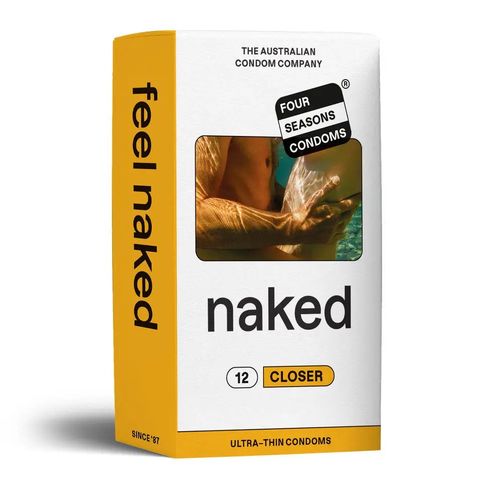 Shop affordable quality Four Seasons Naked Closer - Ultra Thin Tighter Lubed Condoms - 12 Pack - Discreet Intimate Essentials - CONDOMS - Four Seasons