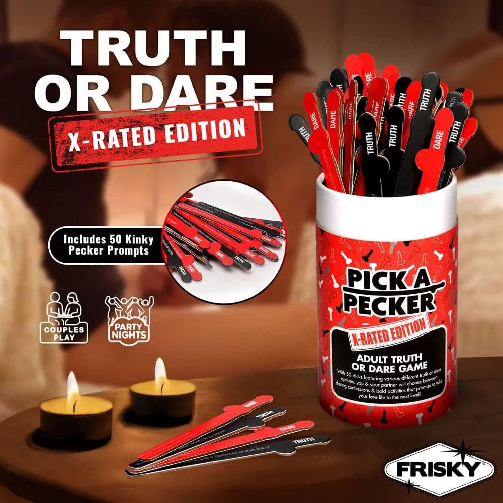Frisky Pick A Pecker - X-Rated Edition - Adult Truth Or Dare Game XR Brands Discreet Intimate Essentials.