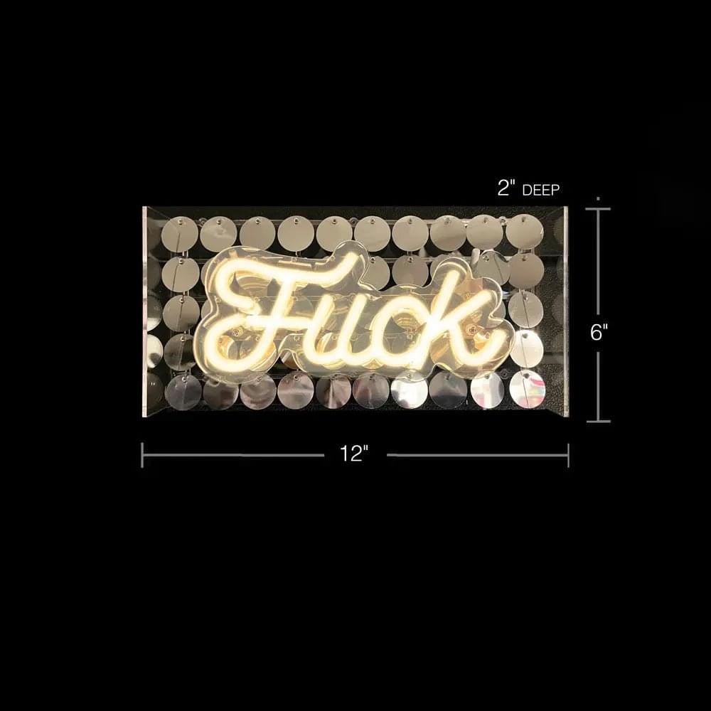 Fuck Neon Light Sign - Novelty Neon Light Little Genie Discreet Intimate Essentials.