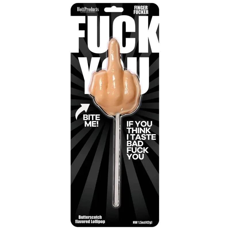 Fuck You Finger Fucker Lollipop Hott Products Discreet Intimate Essentials.