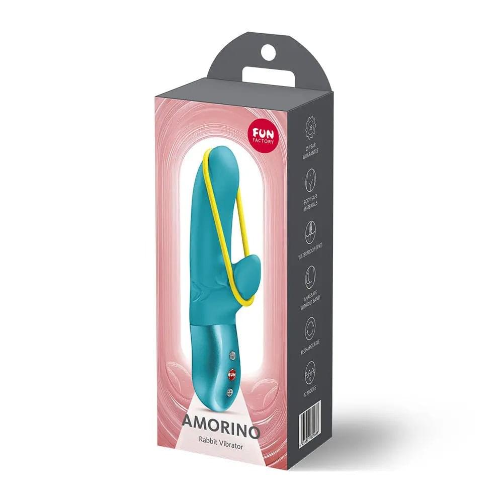 Fun Factory AMORINO Aquamarine - Aquamarine USB Rechargeable Rabbit Vibrator Fun Factory Discreet Intimate Essentials.