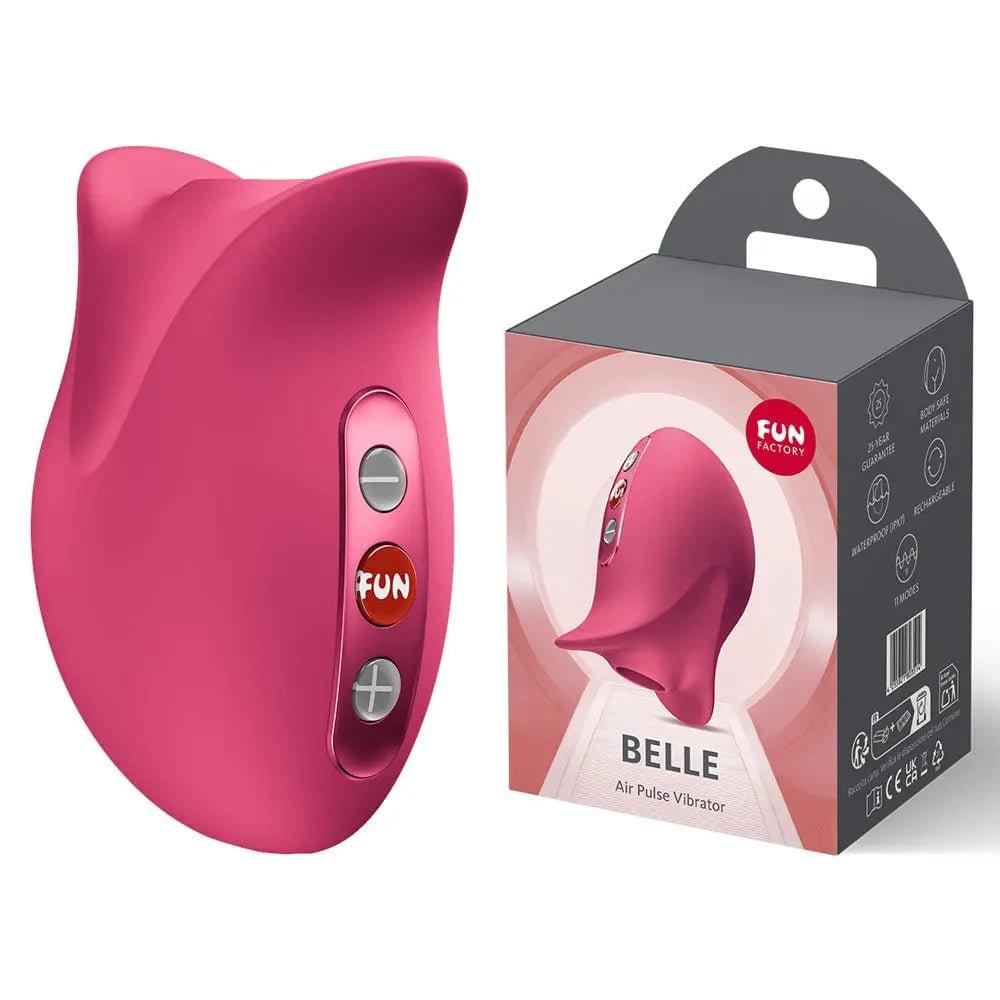 Fun Factory BELLE Raspberry - Raspberry  USB Rechargeable Air Pulse Stimulator Fun Factory Discreet Intimate Essentials.