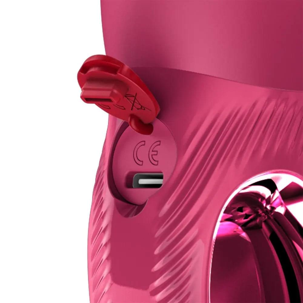Fun Factory BI STRONIC ARC Raspberry - Raspberry 21.6 cm USB-C Rechargeable Thrusting Vibrator Fun Factory Discreet Intimate Essentials.