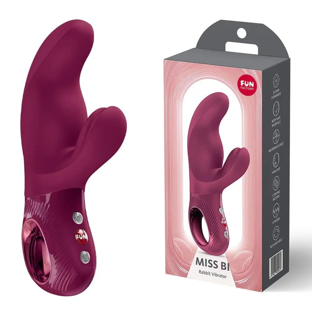 Fun Factory MISS BI Wine  - Wine  17 cm USB-C Rechargeable Vibrator Fun Factory Discreet Intimate Essentials.