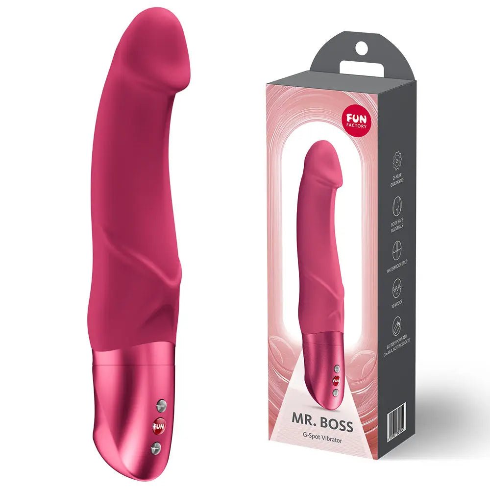 Shop affordable quality Fun Factory MR. BOSS Raspberry - Raspberry 21 cm Vibrator - Discreet Intimate Essentials - VIBRATORS-PREMIUM - Fun Factory
