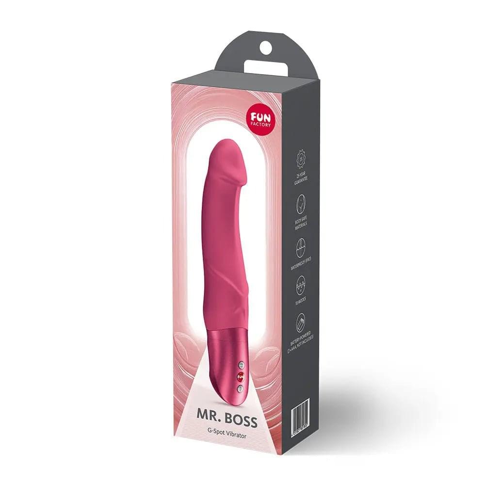 Fun Factory MR. BOSS Raspberry - Raspberry 21 cm Vibrator Fun Factory Discreet Intimate Essentials.