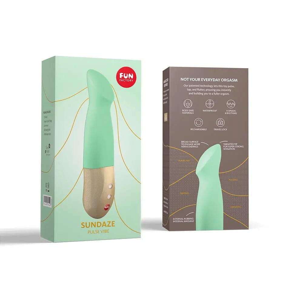 Fun Factory SUNDAZE pistachio - Pistachio  17.5 cm USB Rechargeable Thrusting Vibrator Fun Factory Discreet Intimate Essentials.
