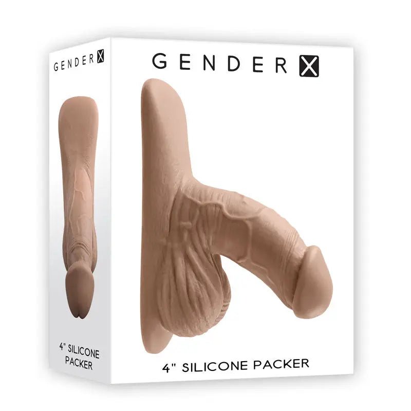 Shop affordable quality Gender X 4'' SILICONE PACKER MEDIUM - Tan 10 cm Packer - Discreet Intimate Essentials - GENDER EXPRESSION - Gender X