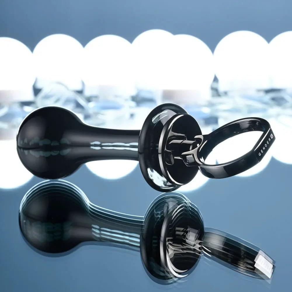 Gender X BLOW POP -  12.8 cm Glass Plug with Ring Pull Gender X Discreet Intimate Essentials.