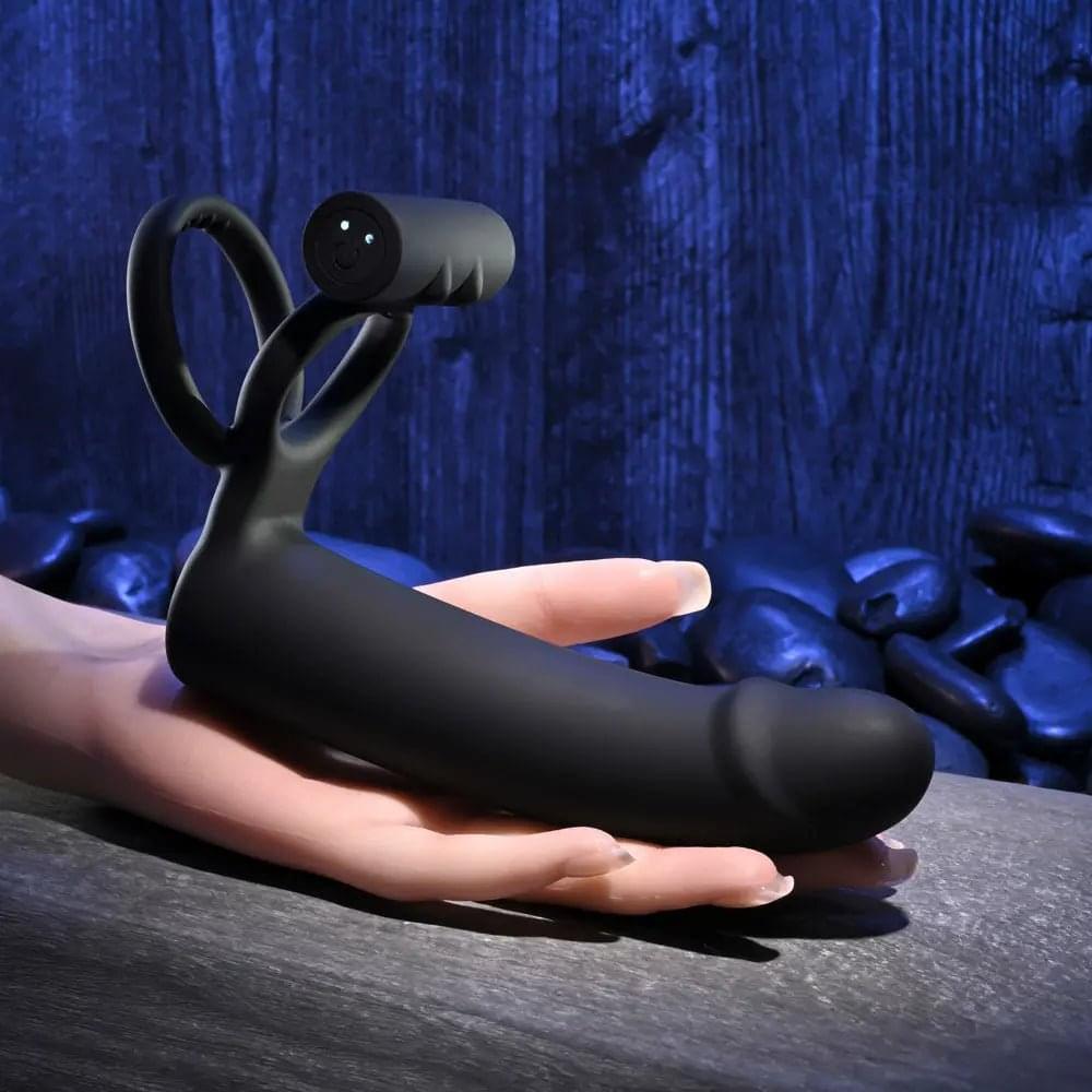 Gender X FULL SWING -  USB Rechargeable Vibrating Cock Ring with Double Penetrator Dildo Gender X Discreet Intimate Essentials.