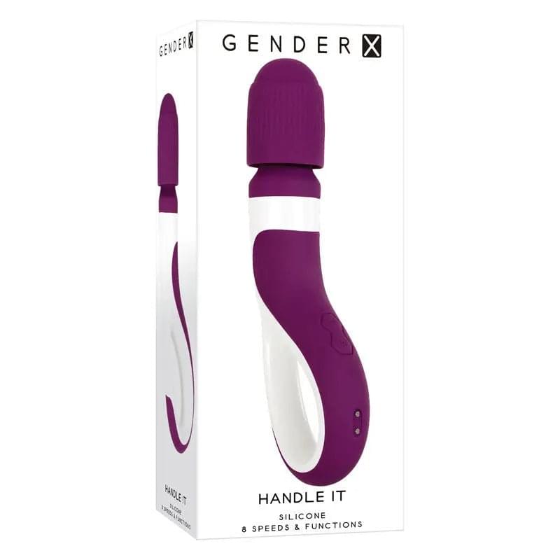 Gender X HANDLE IT - /White USB Rechargeable Massager Wand Gender X Discreet Intimate Essentials.
