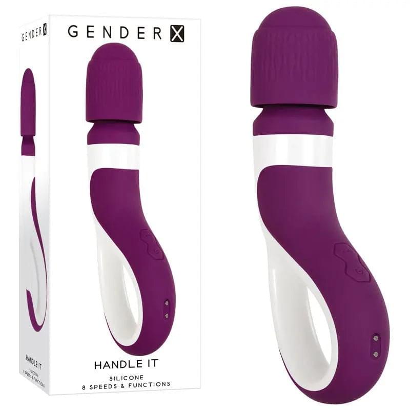 Gender X HANDLE IT - /White USB Rechargeable Massager Wand Gender X Discreet Intimate Essentials.
